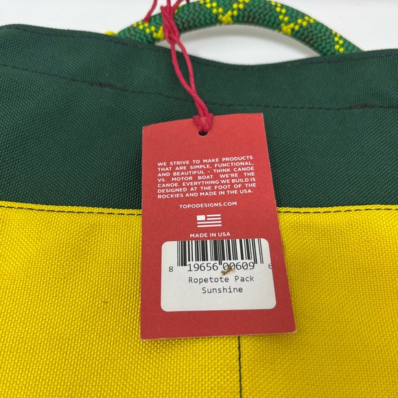 NWT: TOPO Designs Ropetote Pack in Sunshine - Picture 2 of 6
